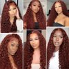 Color #33 Bundles Reddish Brown Human Hair 3 Bundles 30 32 34 Inch Unprocessed Virgin Color #33 Bundles Human Hair Weave Double Weft Copper Brown Bundles Human Hair Extensions