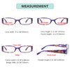 Eyekepper 4-Pack Beautiful Colors Spring Hinge Rectangular Reading Glasses +1.25