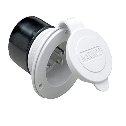 ParkPower by Marinco 200BBIW.RV RV Front Mount 20 Amp, 125V White Power Inlet