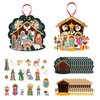 WaaHome Nativity Craft Sticker for Kids - 24pcs Make a Nativity Scene Stickers Christmas Crafts Kits DIY Nativity Set for Sunday School Classroom Religious Christian Xmas Party Game Favor Gifts