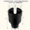 Seven Sparta 2 Pack Car Cup Holder Expander with Adjustable Base, Compatible with Hydro Flasks 32/40 Ounce, Compatible with Yeti Ramblers 20/26/30 Ounce, Other Bottles in 3.4"-3.8" (Black)