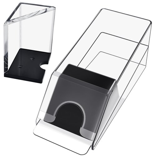 Elesunory Blackjack Shoe and Discard Tray, Clear Blackjack Dealing Shoe, Acrylic Card Dispenser for Playing Cards, Blackjack Discard Holder Trays for Blackjack Game Poker Accessories(4 Deck)