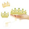 FASOTY Gold Tiara Green Crystal Crown with Combs Elegant Princess Tiaras and Crowns for Women Girls Rhinestone Headband for Bride Bridal Wedding Birthday Party Prom