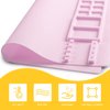 Silicone Painting Mat, Art Mat with Cup, Craft Paint Brush Cleaner Tool, Artist for Kids Gift Clay DIY Creations, Christmas Gifts Box (Pink)