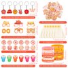 Sasylvia 122 Pcs Groovy Party Favors Retro Hippie Party Gifts Set Silicone Wristbands Keychains Badges Glasses Stickers Boho Stampers Gift Bags for Groovy Birthday Baby Shower Class Reward Supplies