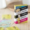 Taco Cat Goat Cheese Pizza - Spanish Edition! ¡Taco Gato Cabra Queso Pizza - Edición Española! Ages 8+, 10-15min Play time, 2-8 Players