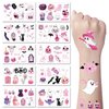 Cute Halloween Tattoos Pink Temporary Tattoo Stickers 83 Pcs Trick or Treat Fake Tattoos Halloween Party Favors Goodie Bags Gift Stuffers School Prize