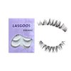 LASGOOS Fake Eyelashes Natural Look False Eye Lashes Daily Strip Cross Short Clear Band Lashes Invisible Thin band Cute Lash for Wedding Daily Work Party Salon Eye Makeup 5 Pairs