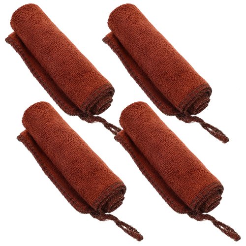 Ipetboom 4pcs Wash Cloth Facial Towel Square Cleaning Towel Baby Hand Towel Face