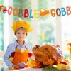 Gobble Gobble Turkey Thanksgiving Banner - Essential Thanksgiving Party Supplies for Unforgettable Thanksgiving Party Decorations