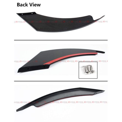 Matt Black Front Bumper Winglets Fog Light Vent Canard Strip Trim Compatible With 2018-2023 Ford Mustang GT ECOBOOST