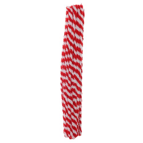 VALICLUD Christmas Cleaners Craft Cleaners Craft Chenille Stems White Red Cleaners Bulk DIY Art Craft Decorations 50pcs