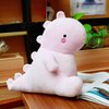 VHYHCY Cute Dinosaur Plush Toys, Fat Dinosaur Stuffed Animals Dolls, Soft Plush Dino Plushie, Birthday Gifts for Kids Girls Boys Pink 12 inch
