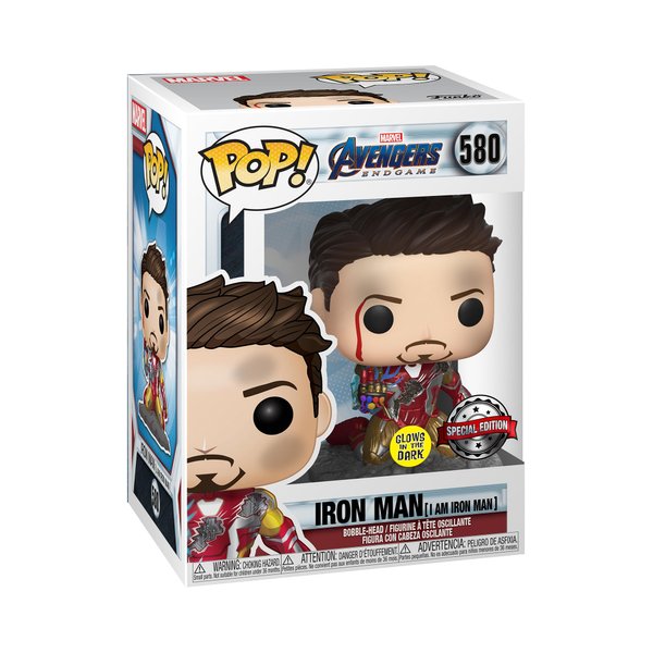 Funko Pop! Marvel: Avengers Endgame - I Am Iron Man (Glow in The Dark) Bobblehead Figure (PX Exclusive)