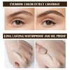 LSxia 2 Pcs Peel Off Tattoo Eyebrow Gel Set, Natural Color Eye-Brow Gel Long-Lasting Waterproof Eyebrow Tattoo, Easy Peel Off Eyebrow Brow Tattoo Makeup -Up To 3 Days (Brown)