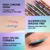 Corlo Glitter Liquid Eyeliner Multichrome Eyeshadow Waterproof Long Wearing, Blue Purple Shifting Colorful Multi-Reflective Eye Shadow Metallic Eyeshadow Glitter Eye Liner Smudge-proof (0-5)