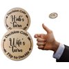 HDSterHeart Decision Maker Coin Funny Couple Gifts for Women Men, Couples Decision Making, Wooden Decision Flip Coin, Double-Side Decision Coin, Gift for Husband Wife, Funny Couple Games