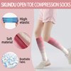 Open Toe Compression Socks 3 Pairs 20-25mmHg Toeless Graduated Compression Socks Sleeve