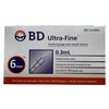 BD Ultra-Fine Insulin Syringes 31G 3/10cc 6mm 90/bx