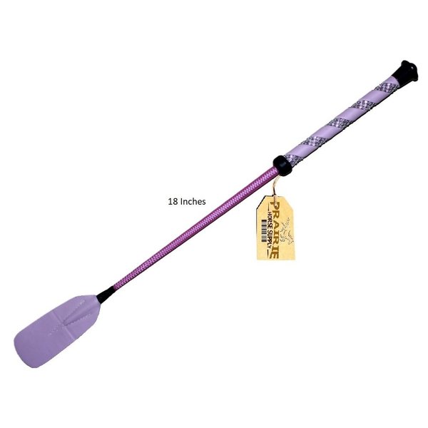 Jump Bat 18 Inch Riding Crop Horse and Rhinestone Decorated Handle (Pink)