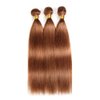 26 28 30 Inch Color #30 Bundles Human Hair Brown Straight Human Hair Bundles 8A Brazilian Unprocessed Virgin Hair 3 Bundles Color #30 Straight Bundles Remy Hair Extensions Brown Bundles