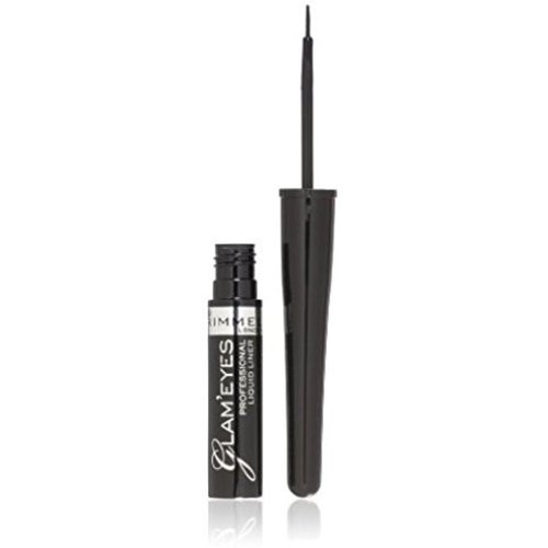 Rimmel Glam'Eyes Precise Design Liquid Eyeliner, Black Glamour [001] 0.12 oz (Pack of 2)