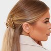 Canitor Small Hair Clips 3" Medium Semicircle Hair Clips 4PCS Gold Hair Clips Silver Hair Clips Small Hair Claw Clips Hair Clips for Thin Hair Claw Clips for Thin Hair Cute Hair Clips for Women