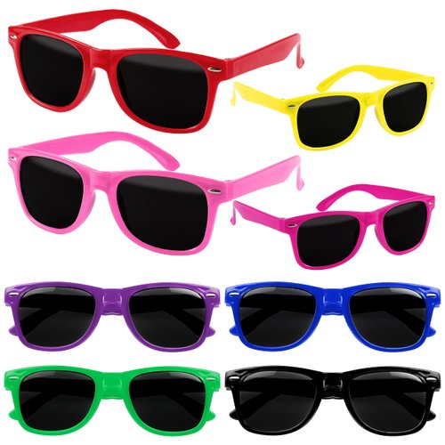 OCTERIC 40 Pcs Kids Sunglasses Bulk, Party Favors for Boys and Girls Age 3-8, Neon Sunglasses with UV400 Protection for Summer Beach Pool Party Birthday Graduation Classroom Prize Goody Bag Stuffers