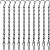 YINGFENG 10 Pack 9.5 Inch Black Hanging Chains, Garden Plant Hangers for Hanging Bird Feeders, Billboards, Chalkboards, Basket, Planters, Lanterns, Wind Chimes and Decorative Ornaments Etc