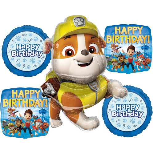 Anagram Rubble Birthday Party Supplies Pups on Patrol Balloon Bouquet Decorations