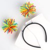 Rainbow Pom Pom Headband Head Bopper Gay Pride Day Hair Hoop Pom Party Headbands Rainbow Headband Funny Headbands for Kids Adult Women Girls' Costume Accessories Birthday Christmas Halloween Carnival
