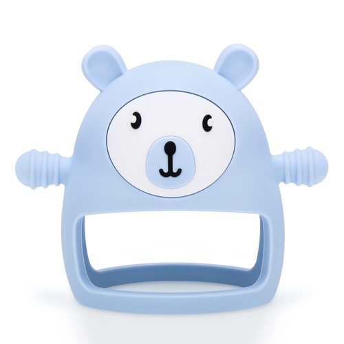 Teething Toys for Babies 0-6 6-12 Months Infant, MISLILI Never Drop Food Grade Silicone Baby Teether Toys, Prevent Choking & Odorless, Less Dust and Hair Adhesion, Baby Gift