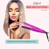 JYfeel Mini Travel Flat Iron, 2/3 inch, Ceramic Tourmaline, Dual Voltage Hair Straightener, instant Heat Up to 430, with Travel Case