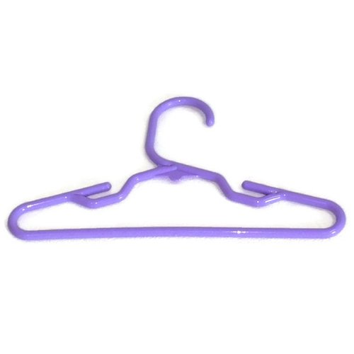 Doll Hangers Set of 12 Plastic Hangers Lavender for 18 Inch Dolls Clothes, Doll Accessories