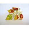 Generic Fall colors matte gold metal leaf hair claw clip jaw clip