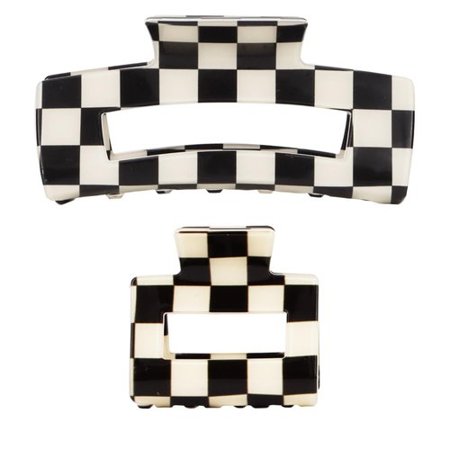Chess Board Hair Clips for Women Cute Checker Claw Clip for Girls Hair Clips Claw Black White Hai...