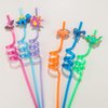 24Pcs Dinosaur Party Straws for Dinosaur Party Favors, Dinosaur Themed Party Decorations for Dinosaur Party Supplies Goodie Bag Fillers