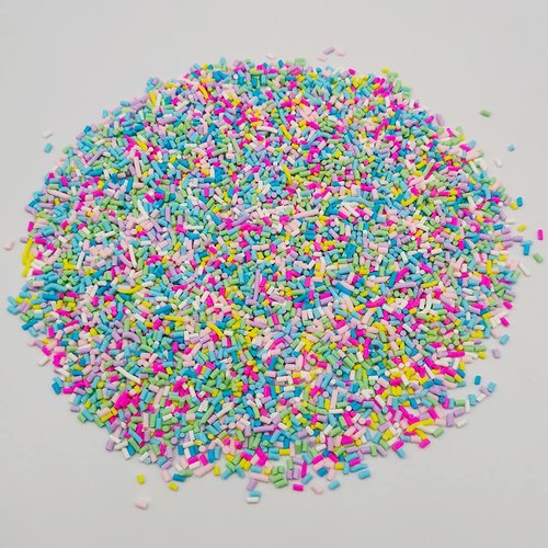 50g Colorful Fake Sprinkles Polymer Sprinkles Resin Sprinkles Fake Candy Sweets Sugar Clay Nail Art Slices for Nail Art DIY Crafts Cake Phone Case Decorations (Sugar granules-2)