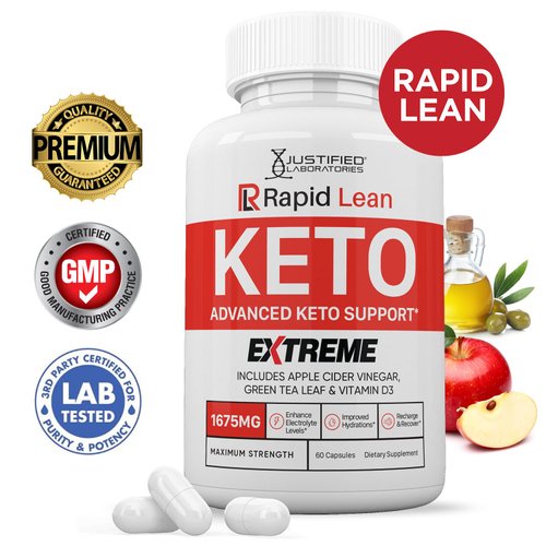 (2 Pack) Rapid Lean Keto ACV Extreme Pills 1675MG Keto Support Blend Capsule Alternative to Keto ACV Formulated with Apple Cider Vinegar Extra Virgin Olive Oil Powder Green Tea Leaf 120 Capsules