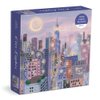 Galison City Lights 1000 Piece Puzzle in a Square Box from Galison - 1000 Piece Puzzle for Adults, Beautiful Illustrations from Joy Laforme, Thick and Sturdy Pieces, Idea