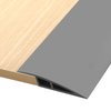 Floor Transition Strip Vinyl Door Threshold Flooring Transition Strip Self Adhesive Carpet Edging Strip for Laminate Doorway Edge Threshold from 2/5" to 3/5" (Gray, 3.3 Ft)