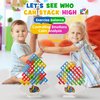 WOWNOVA 48PCS Tetra Tower, Fun Balance Stacking Building Blocks Board Game for Kids, Adults, Friends, Team, Classroom, Dorm, Family Game Night and Parties