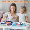 QEUOYSS 4 Paint by Numbers for Kids Ages 8-12 DIY Paint Set for Girls Boys Adults Beginner Crafts for Girls Ages 4-8 Acrylic Oil Painting by Number Kits Perfect for Gift Decor 8"x8" (4 Pack boy)