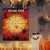 MIAHART Halloween Party Games Throw The Spider On The Web with XL Halloween Poster and 2 Sticky Spiders Family Game