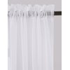 MYSTIC-HOME Sheer Curtains White 45 Inch Length, Rod Pocket Voile Drapes for Living Room, Bedroom, Window Treatments Semi Crinkle Curtain Panels for Yard, Patio, Villa, Parlor, Set of 2, 52"x 45"
