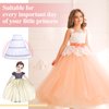 Jiuguva Girls' 3 Hoops Petticoat Full Slip Crinoline Skirt Ball Gown Petticoat Skirt Toddler Underskirt Slip for Girls (4-5 Years) White