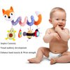 ORZIZRO Car Seat Toys, Baby Plush Spiral Hanging Toys for Stroller Crib Bar Bassinet Car Seat Mobile with Music Box BB Squeaker Rattles- Orange Fox