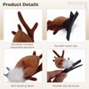 COYLINK Christmas Reindeer Antlers Hair Clips Hairpins with Deer Horn Ears Christmas Hair Accessories Cute Deer Headdresses Stocking Stuffers for Women