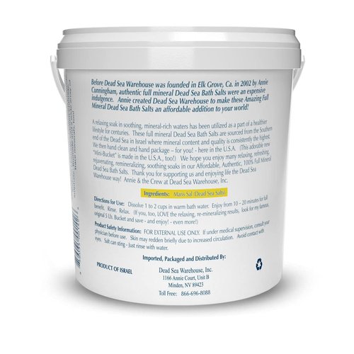 Dead Sea Warehouse – Amazing Minerals Dead Sea Bath Salts – 2 LBS – Highest Mineral Content – Natural Muscle Tension Relief
