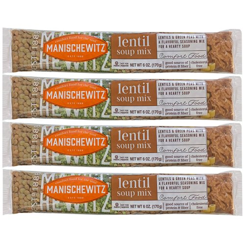 Manischewitz Lentil Soup Mix (4 Pack) Cello Soup Mix